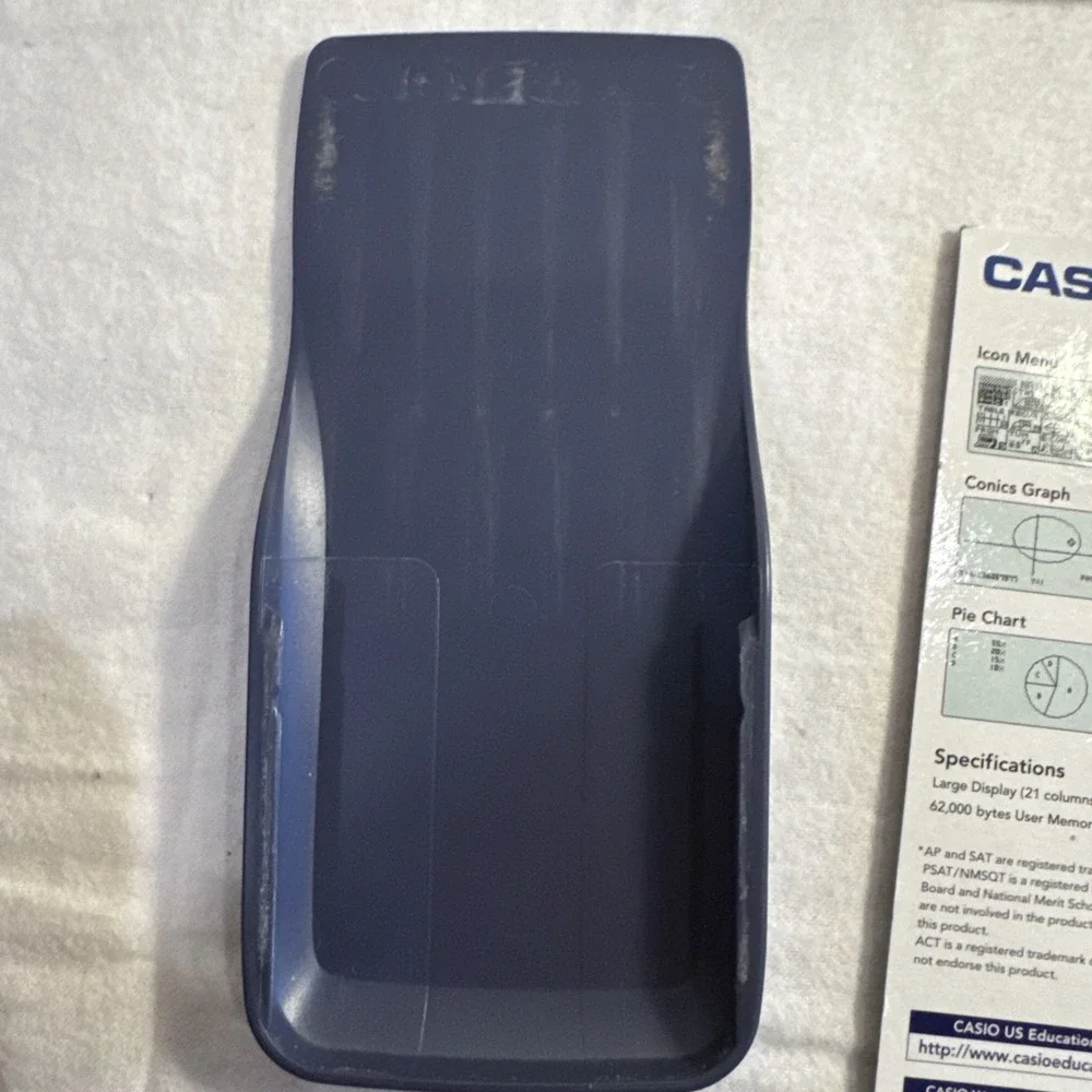 Casio fx-9750GII Graphing Calculator w/ Slide-On Cover & Manual - Tested Working
